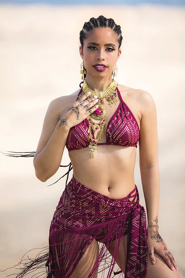 Fringe Shimmy Shawl Luxor - Image 3