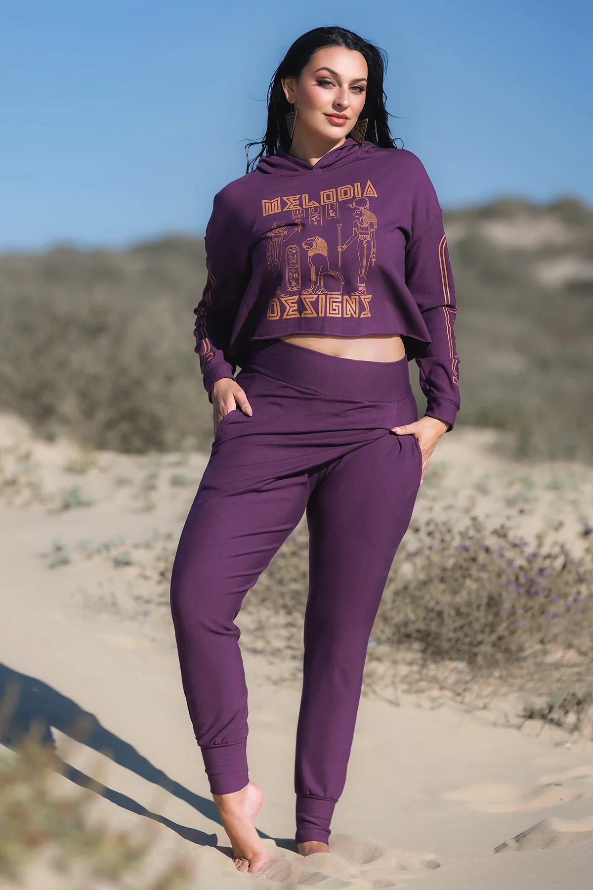 Shiva Wrap Jogger Aubergine - Image 4